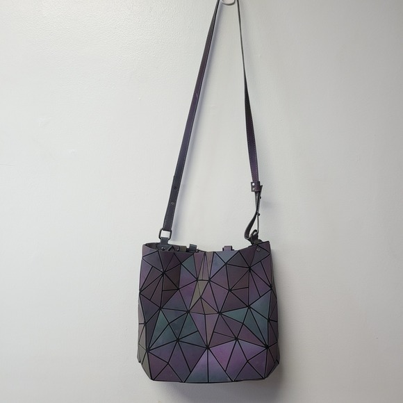 HOTONE Iridescent Geometric Prism Handbag Purse Wallet Set